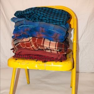 collection of 6 super cool flannels!